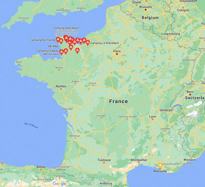 Campsites in Normandy